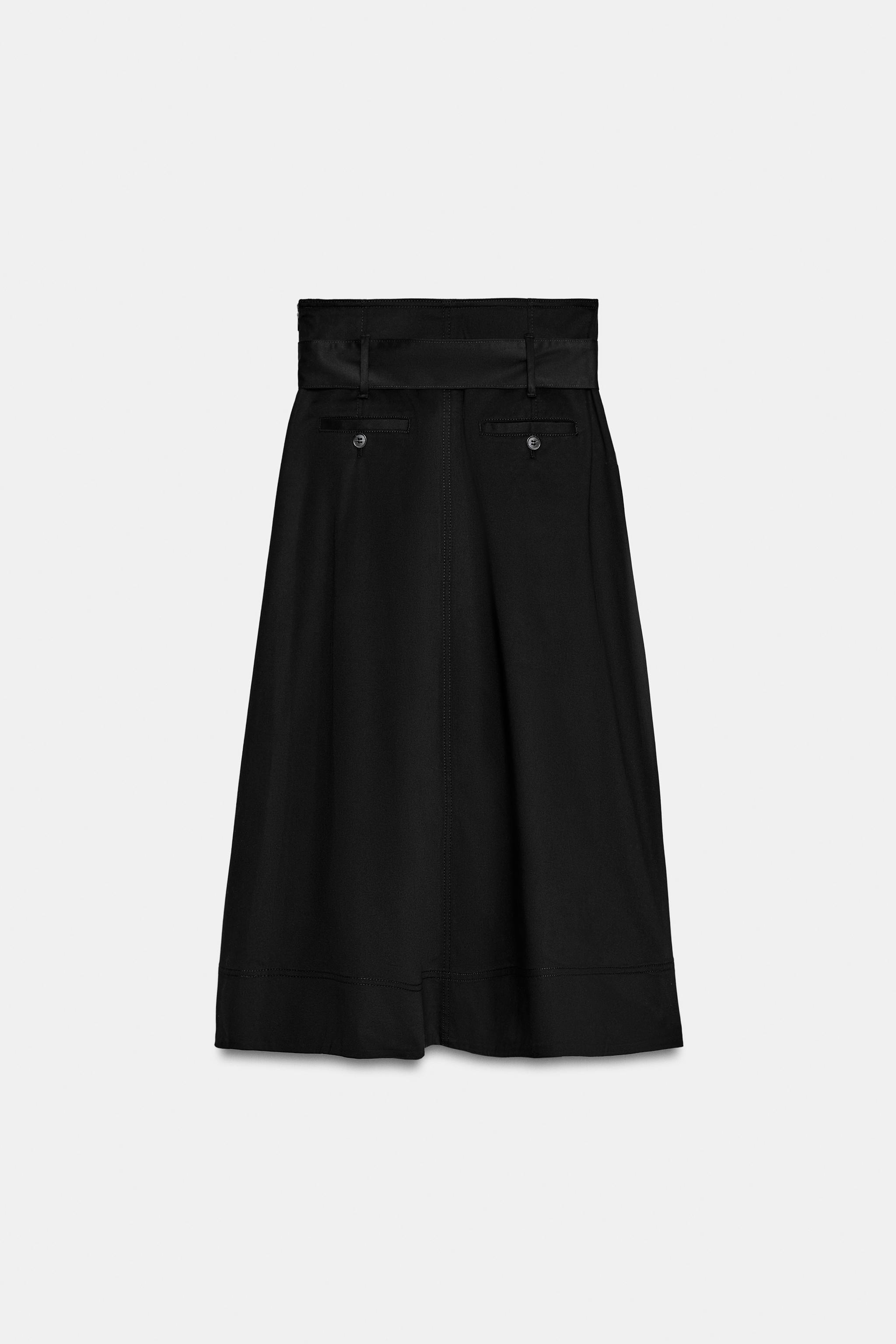 ZW COLLECTION BELTED MIDI SKIRT